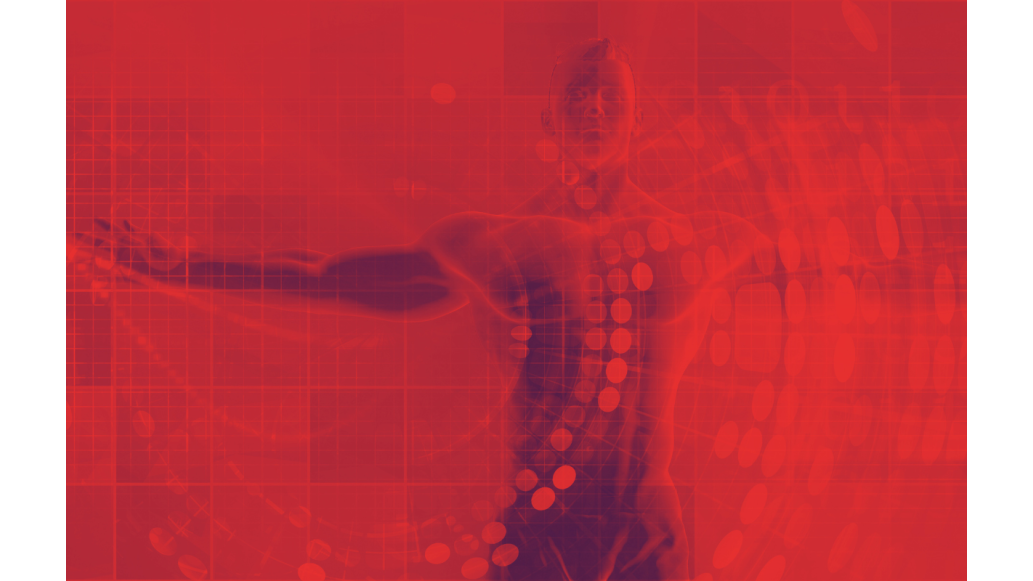 Man with arms outspread