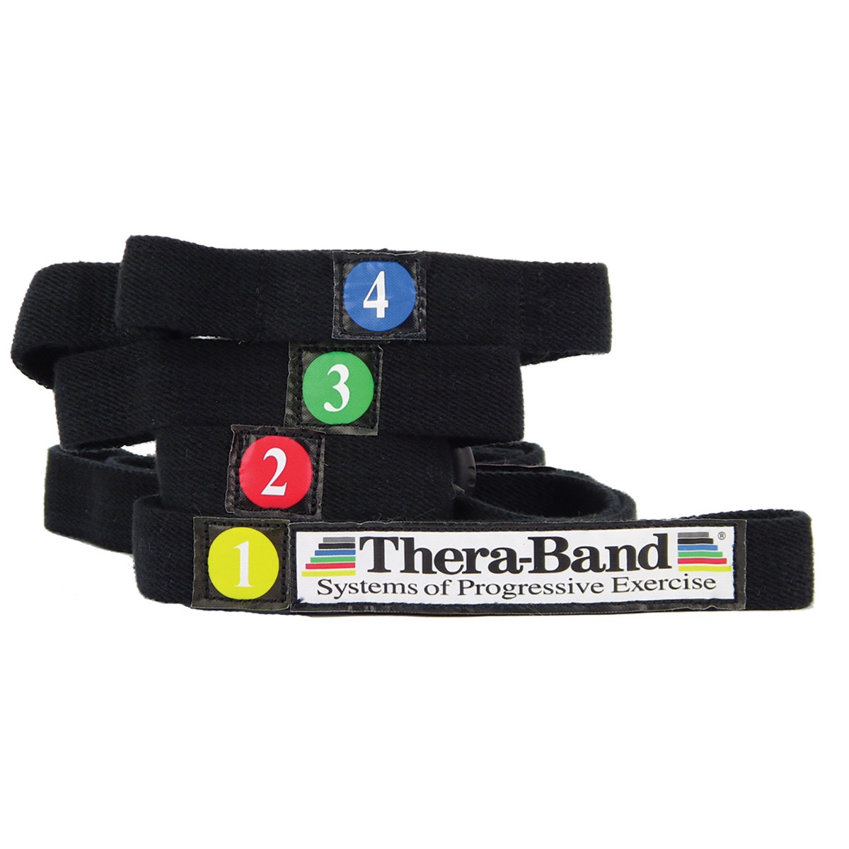 THERABAND Stretch Strap in use with legs