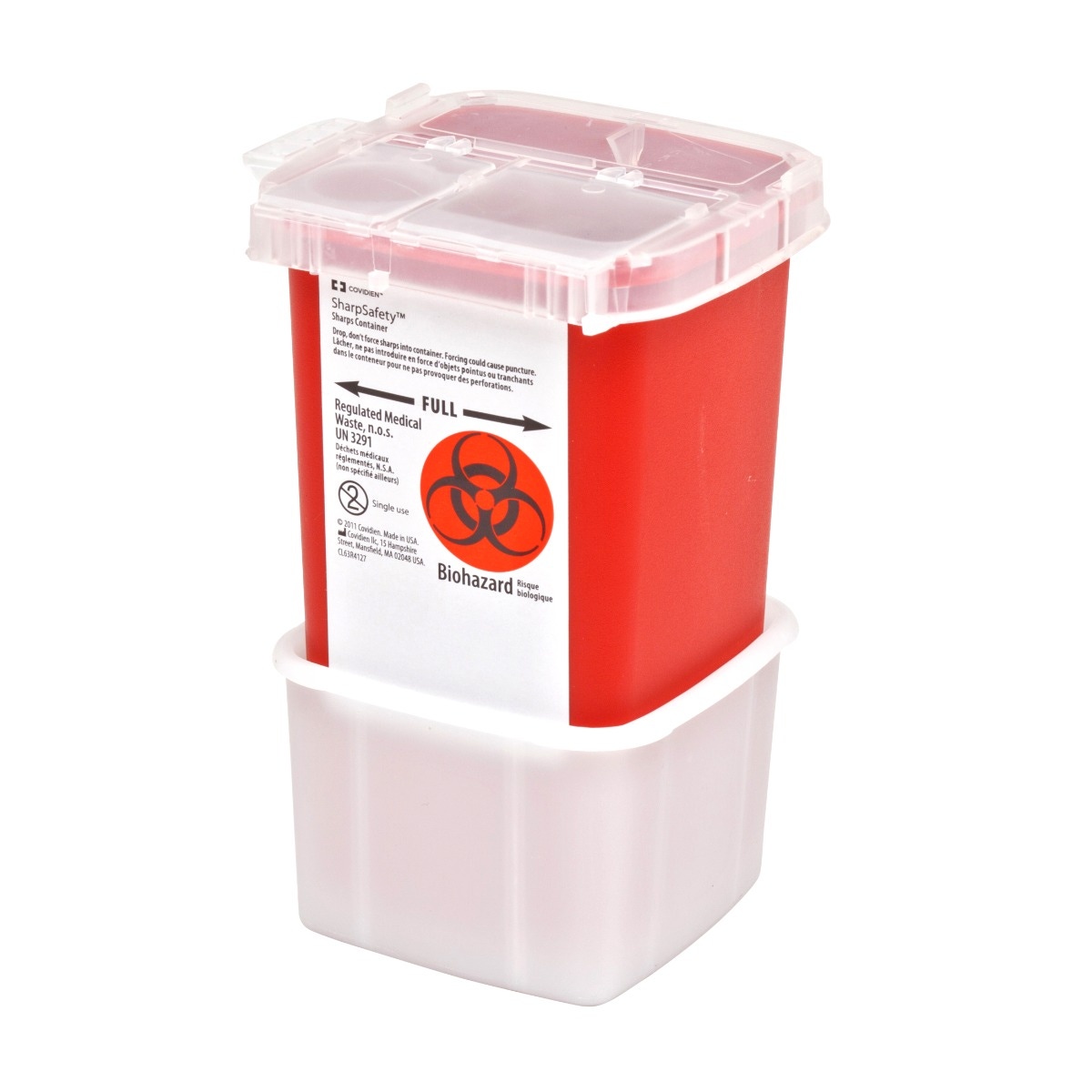 Covidien 1 Gallon Red Sharps-A-Gator Sharps Container w/Slide Lid