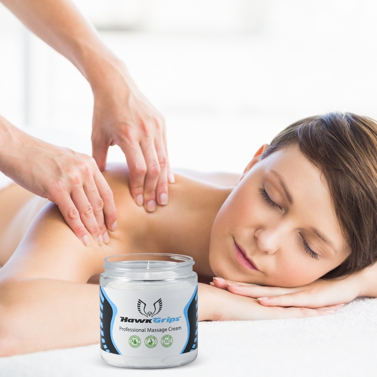 HawkGrips® Professional Massage Cream Front