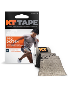 KT Tape Pro Oxygen Precuts 10" 20/Roll Titanium