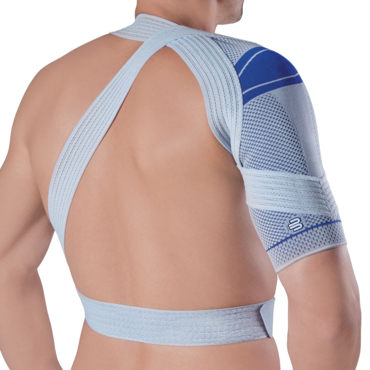 Bauerfeind OmoTrain 肩サポーター サイズ4 グレー/ブルー Bauerfeind OmoTrain Active Shoulder Support | Medco Sports Medicine