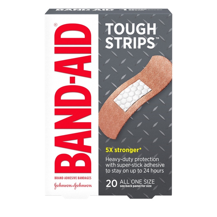 Johnson Johnson BAND AID Tough Strips 20 Box 1