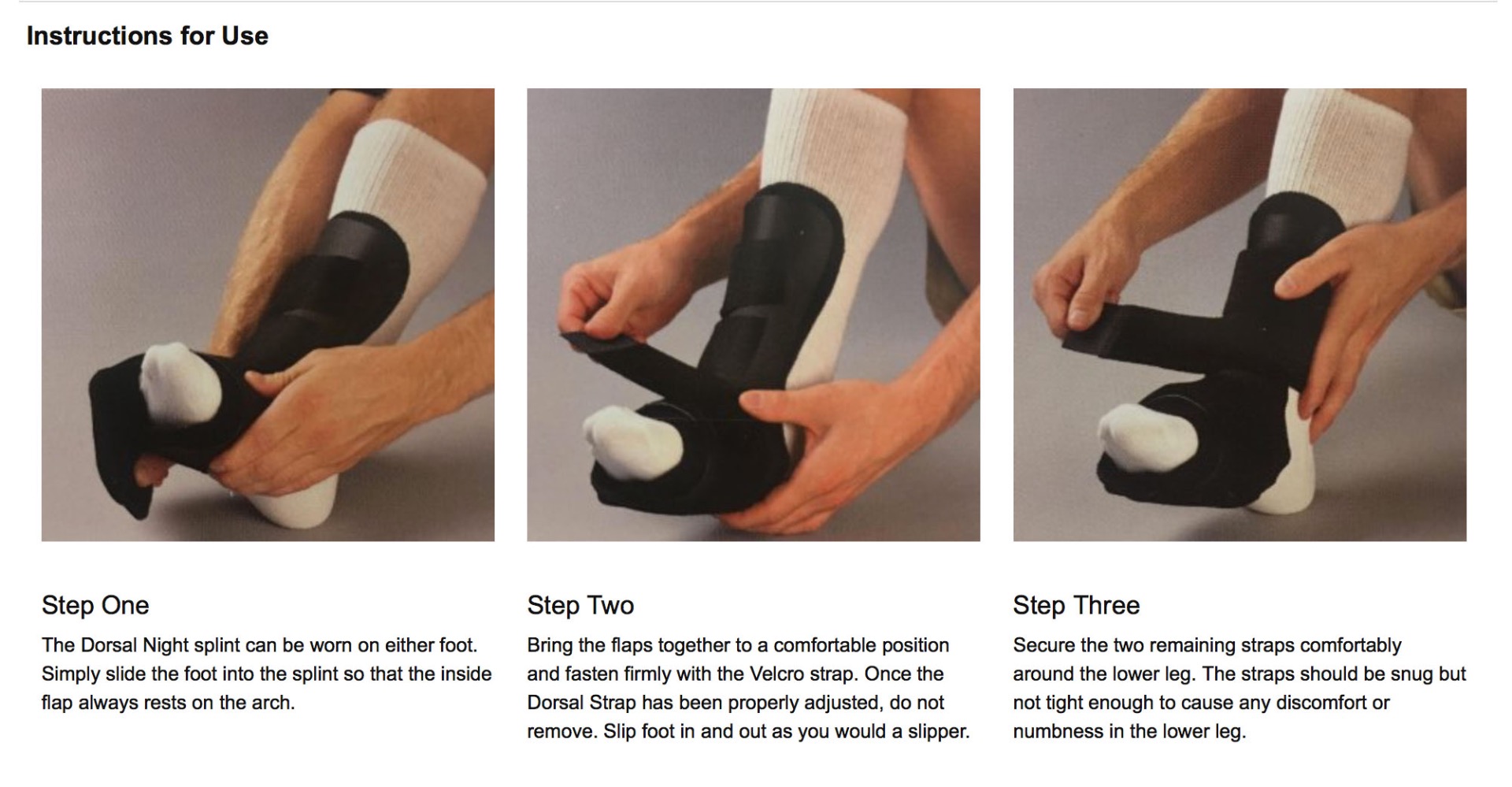 DNS Dorsal Night Splint