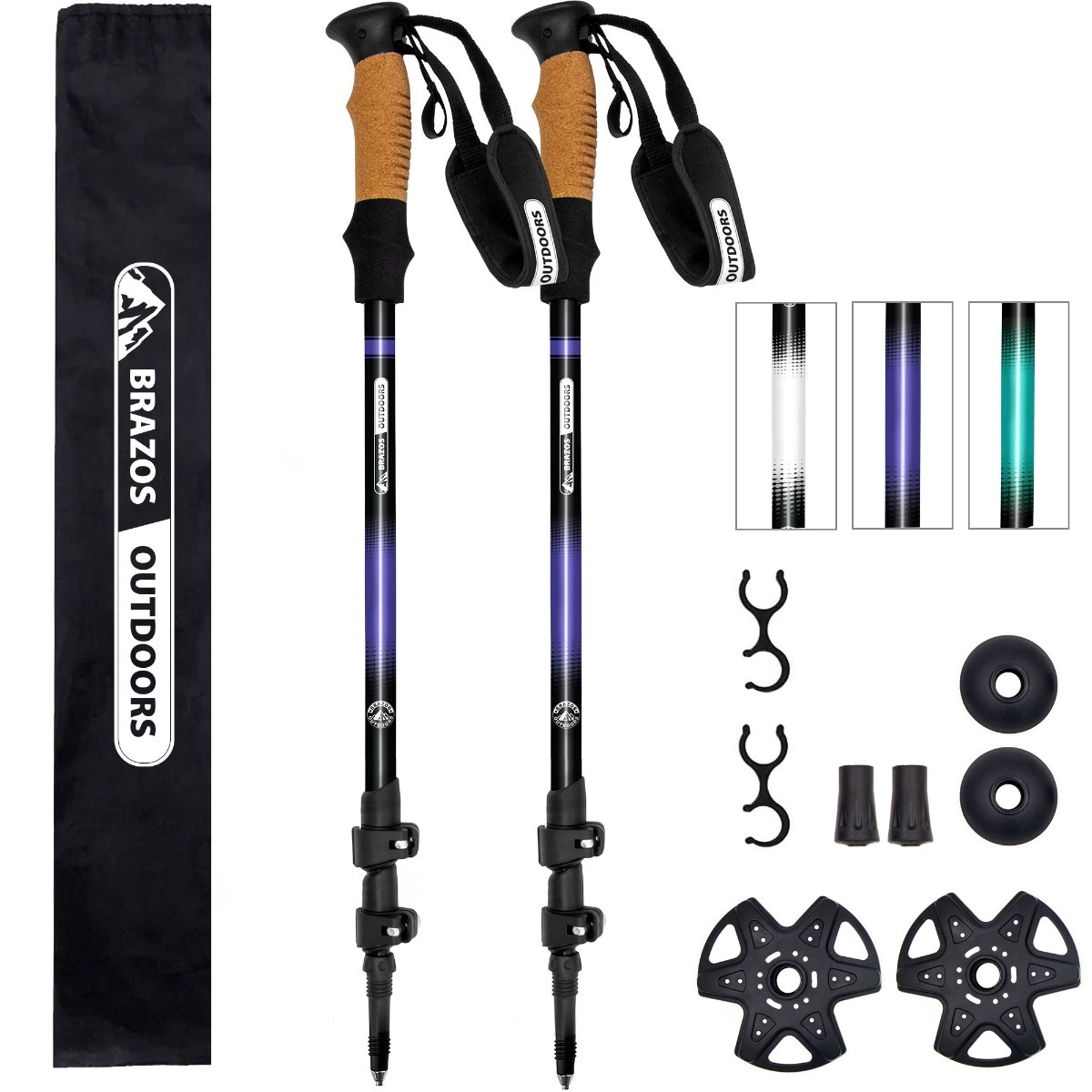 Brazos BZ Adjustable Trekking Pole for Outdoor Adventures Medco