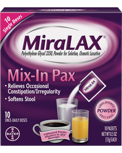 Miralax - Mix-In Pax - 10 Single Doses