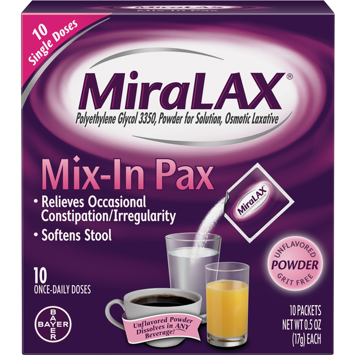 Miralax - Mix-In Pax - 10 Single Doses | Medco Sports Medicine