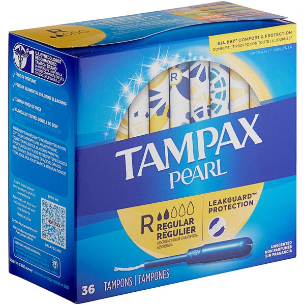 Tampax Pearl Tampon Regular 36 Bx