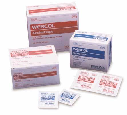 Webcol Alcohol Preps | Sterile Alcohol Prep Pads for Skin Cleansing ...