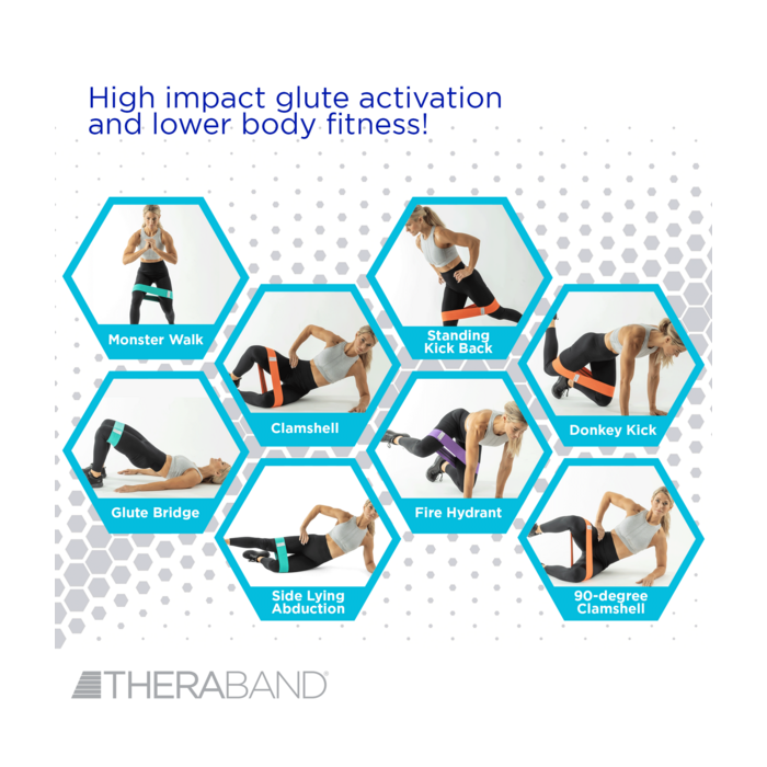 THERABAND Glute Band Loops – Strengthen Tone Glutes Medco